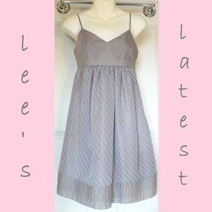 Gray Party Dress Lace Up Spaghetti Strap Size S